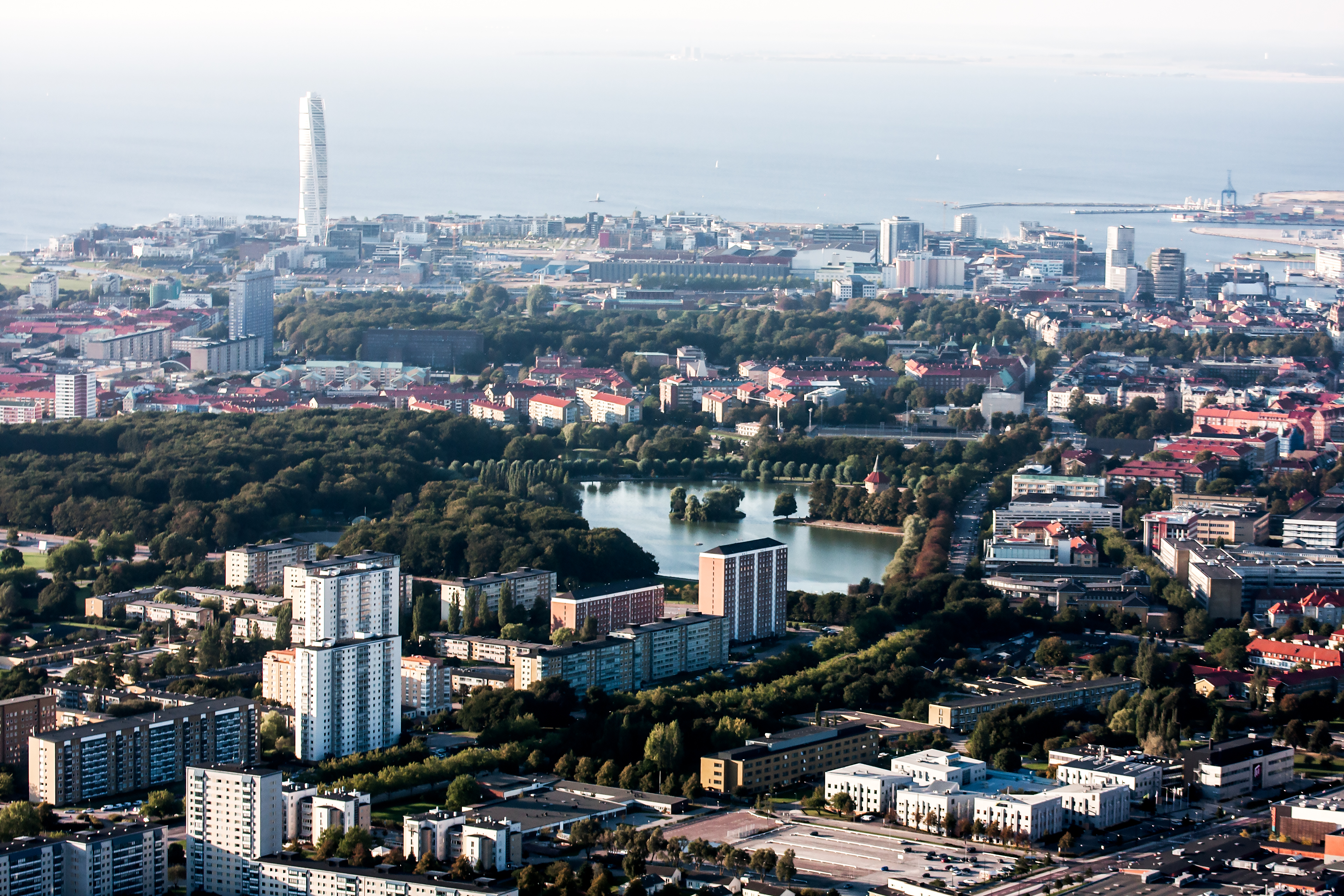 Aerial view of Malmö